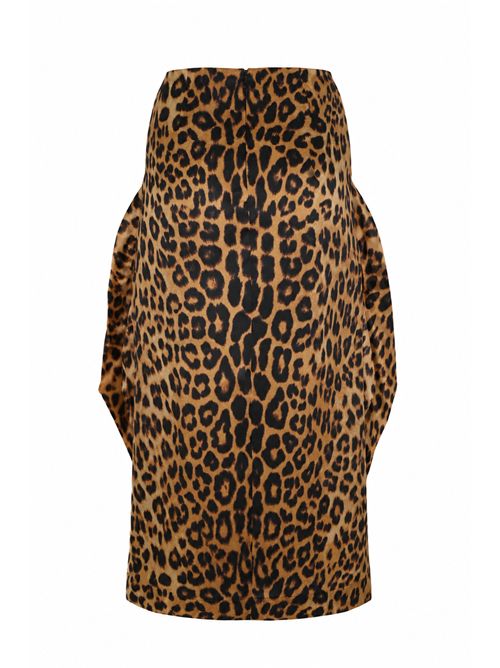 Gonna lunga in seta con stampa leopardata ALBERTA FERRETTI | M0113 01501888